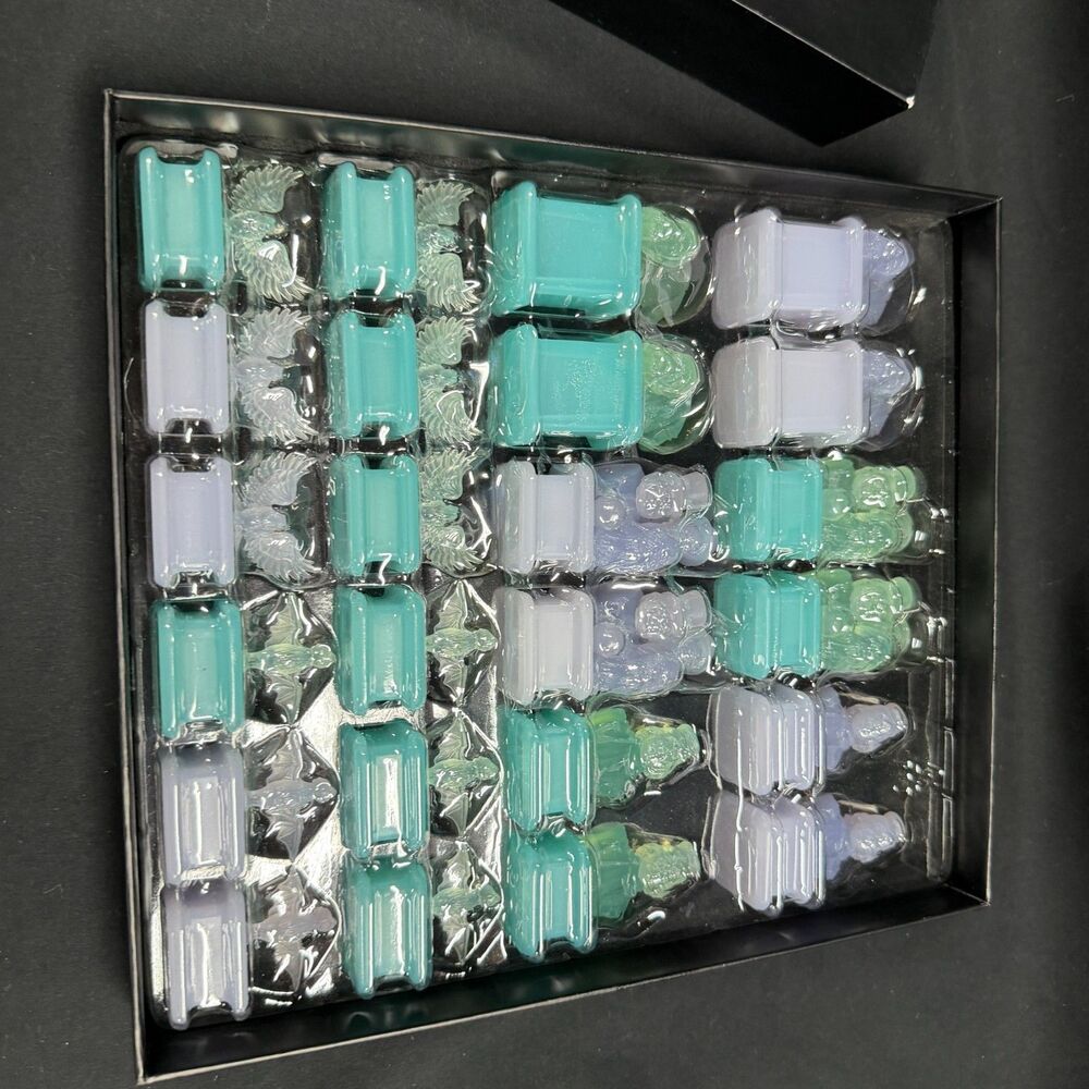 Haunted Mansion Disney Chess Set Acrylic NIB No Board Not complete